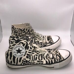 Converse Chuck Taylor All Star High Top Shoes Animal Print Cheetah Womens 7.5